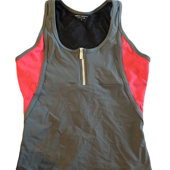 BEBE sports SMALL ATHLETIC TANK TOP WORKOUT with bra inside - Picture 4 of 5
